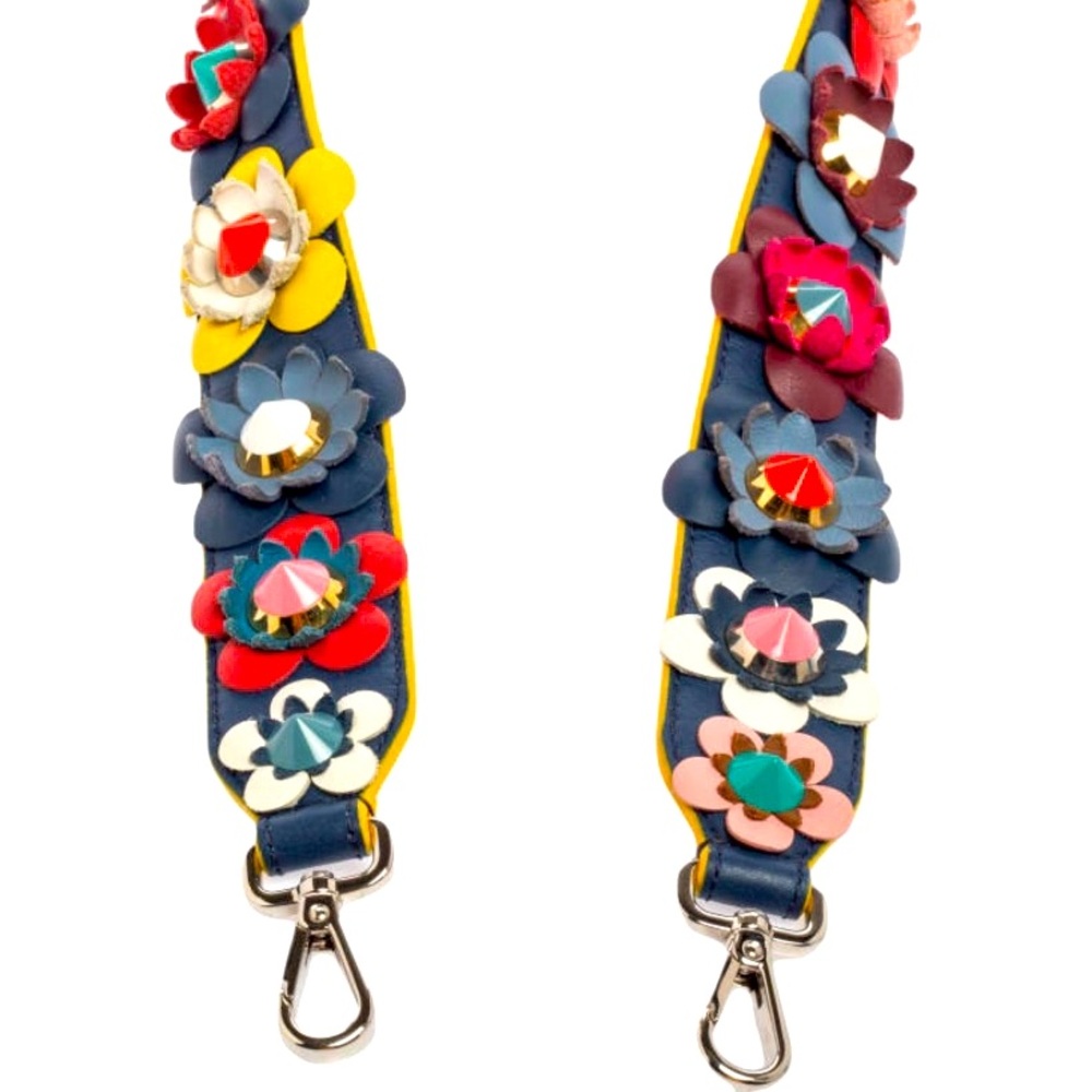 Fendi Multicolor Leather Flowerland
Strap You Shoulder Bag Strap